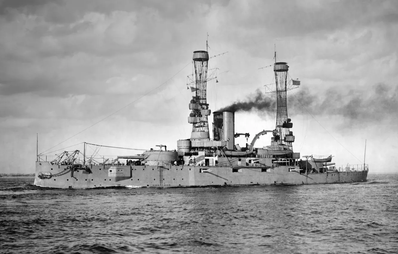Photo wallpaper battleship, USS Alabama, battleship, pre-dreadnought