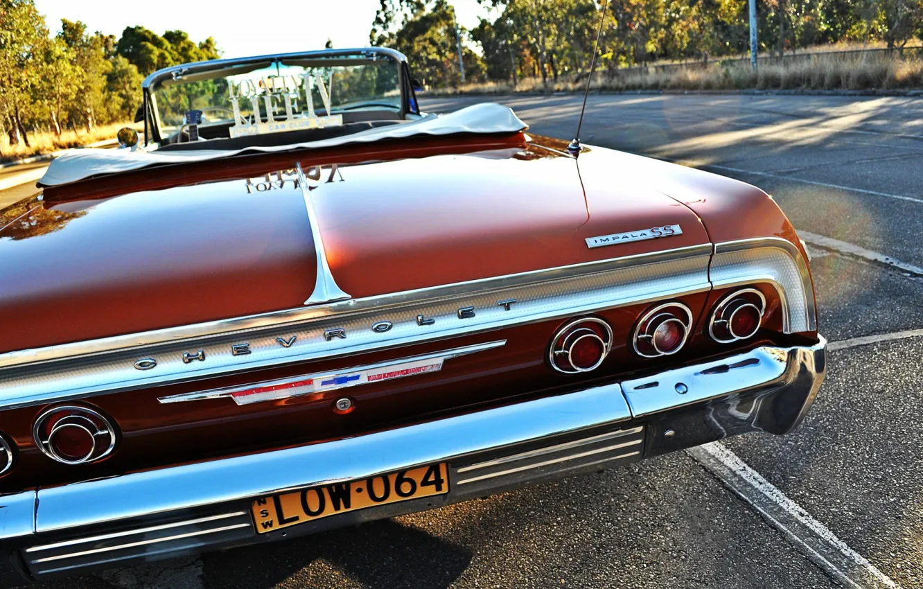 Photo wallpaper Red, Car, Impala, Lowrider, Custom