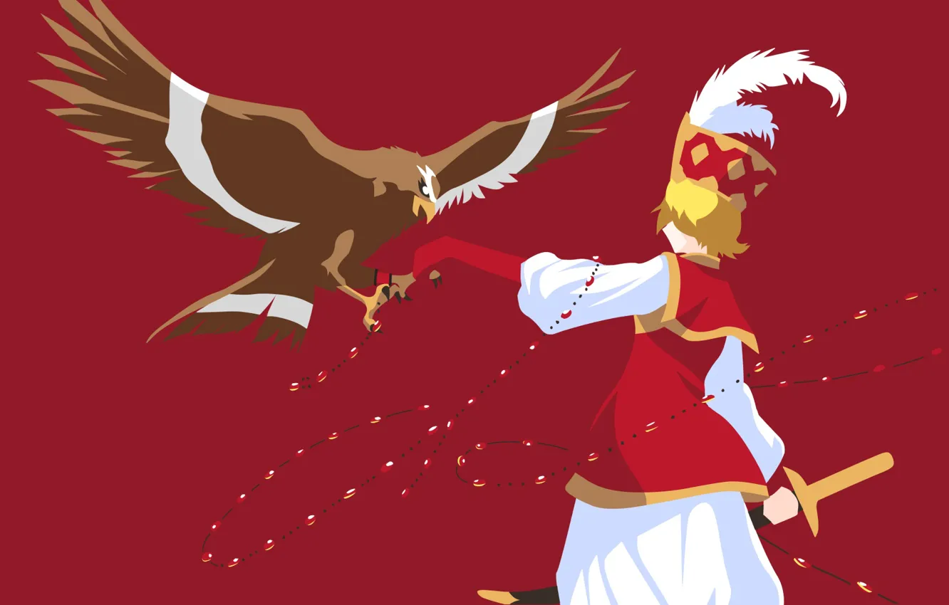 Photo wallpaper background, eagle, art, Prince, Shoukoku no Altair