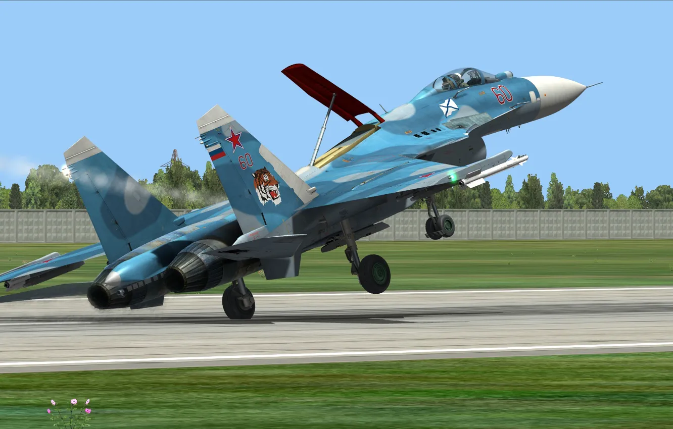Photo wallpaper Fighter, Su-33, Sukhoi