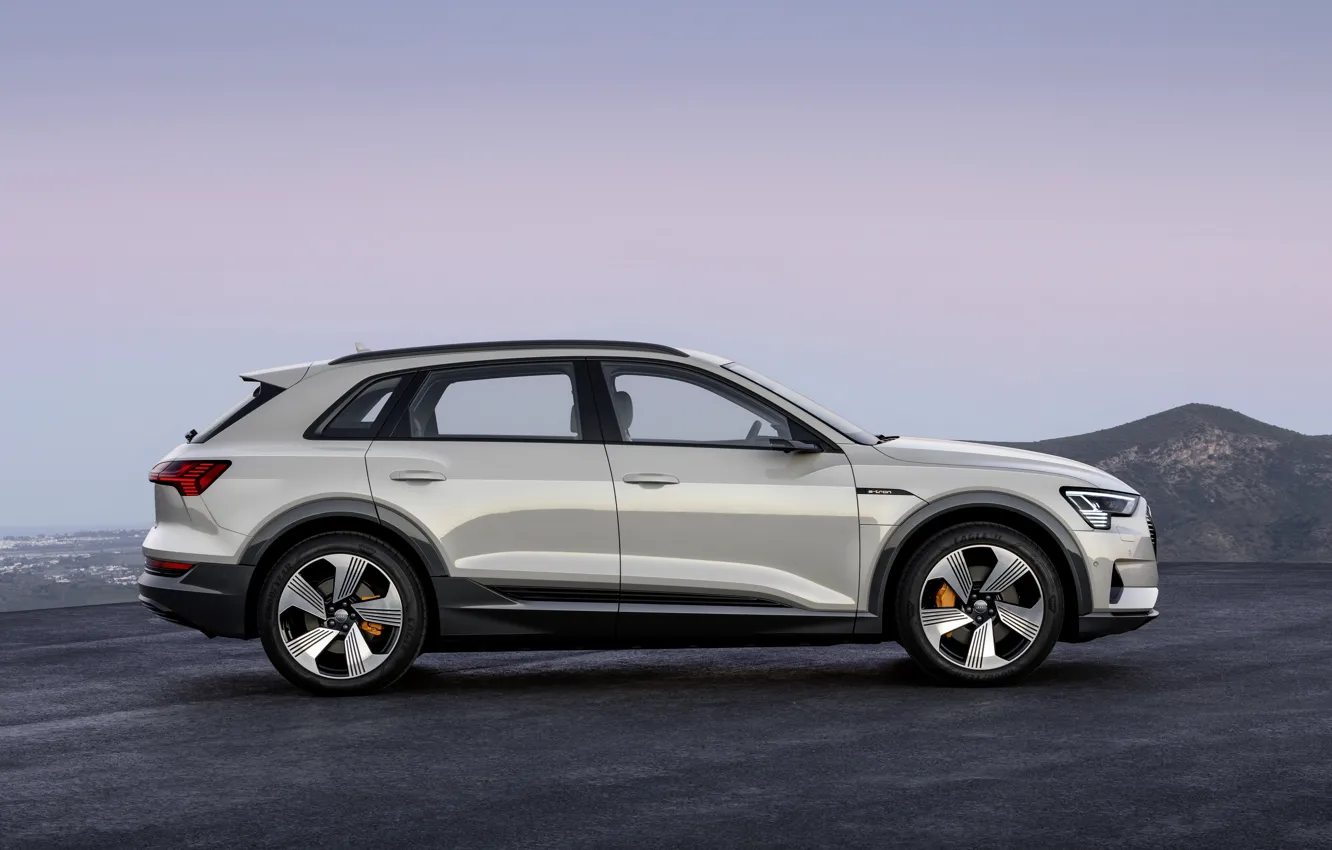 Photo wallpaper grey, Audi, profile, E-Tron, 2019