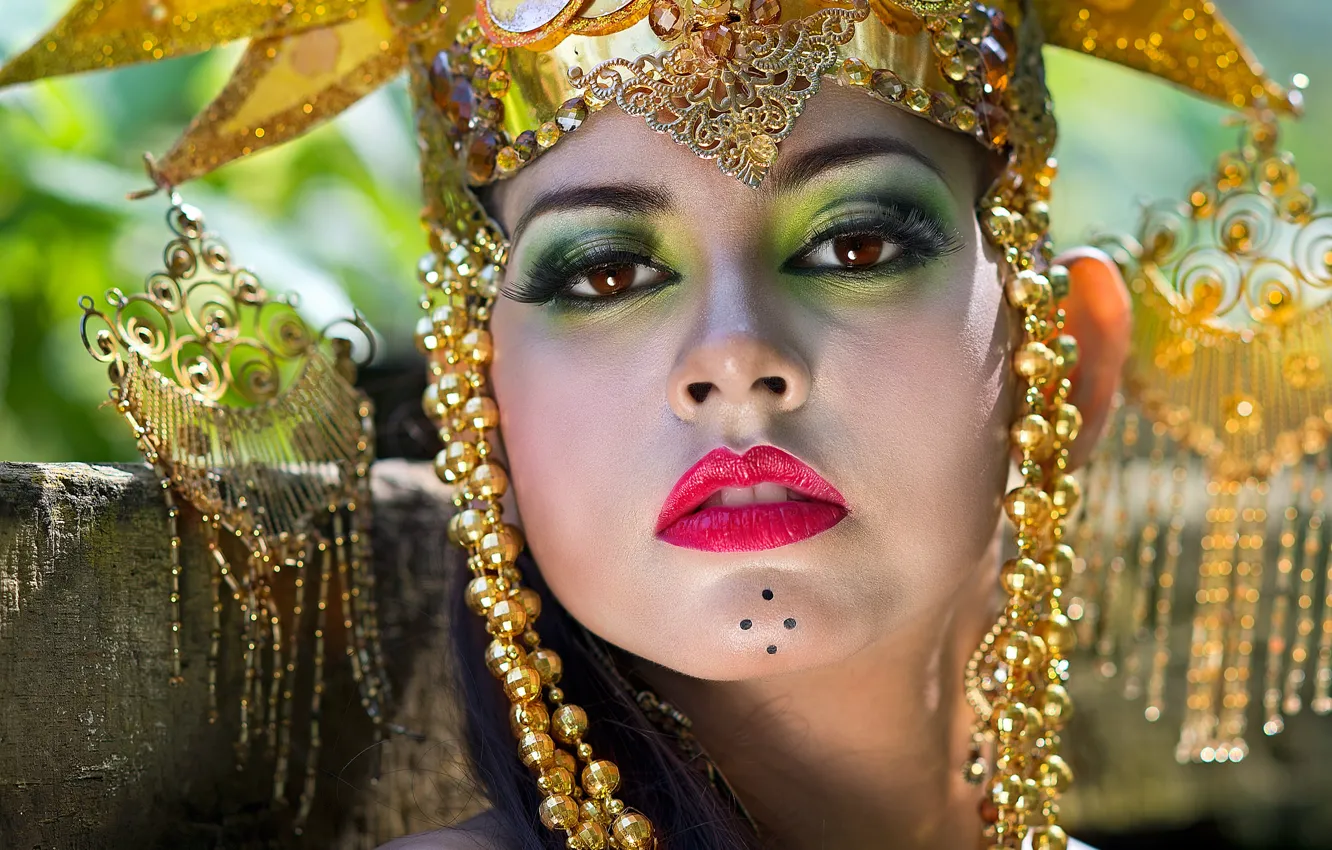 Photo wallpaper face, makeup, outfit, Asian