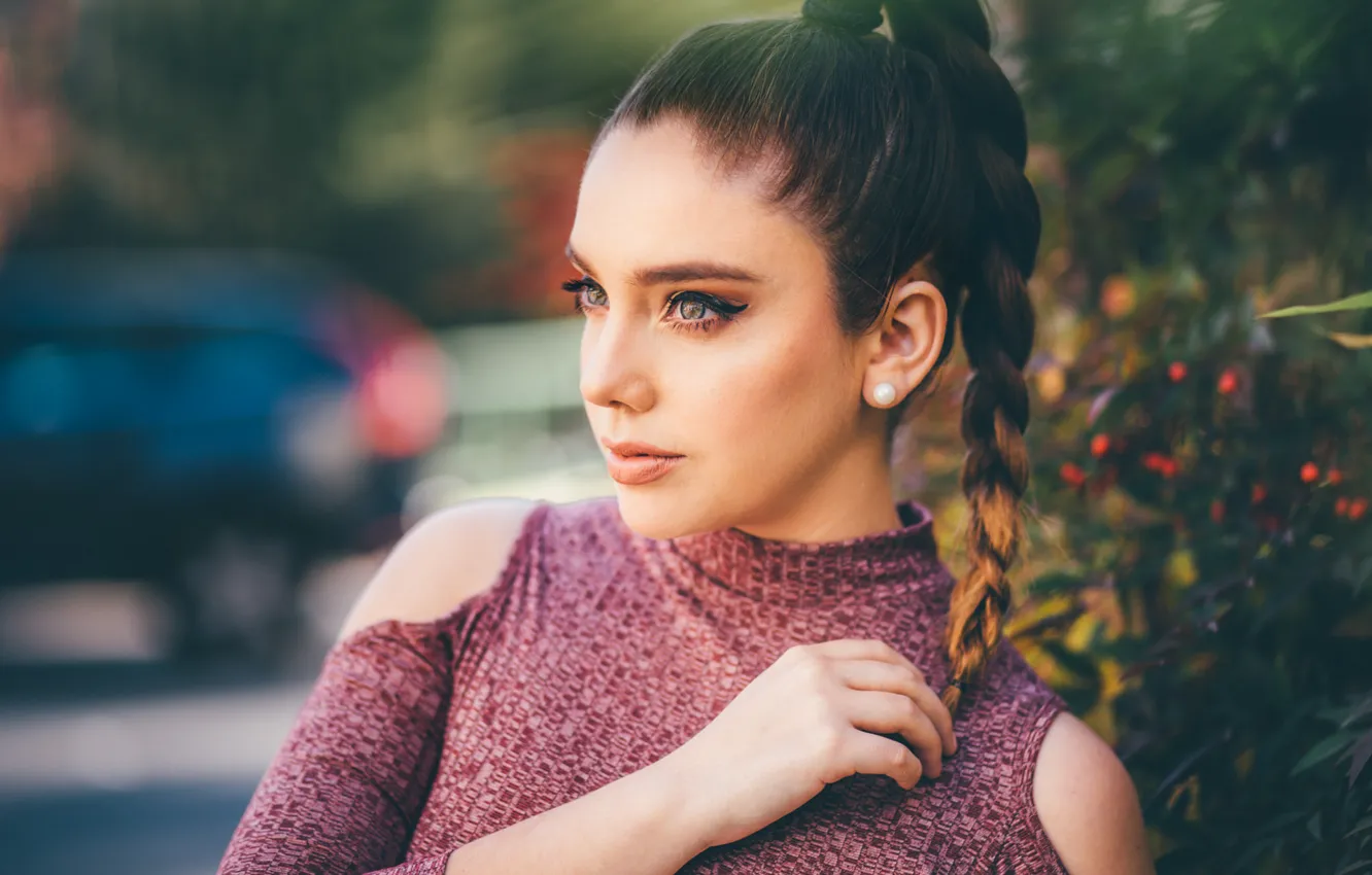 Photo wallpaper girl, portrait, makeup