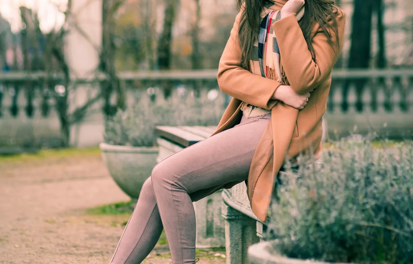 Photo wallpaper girl, model, sitting, Kate, Maciej Werbliński