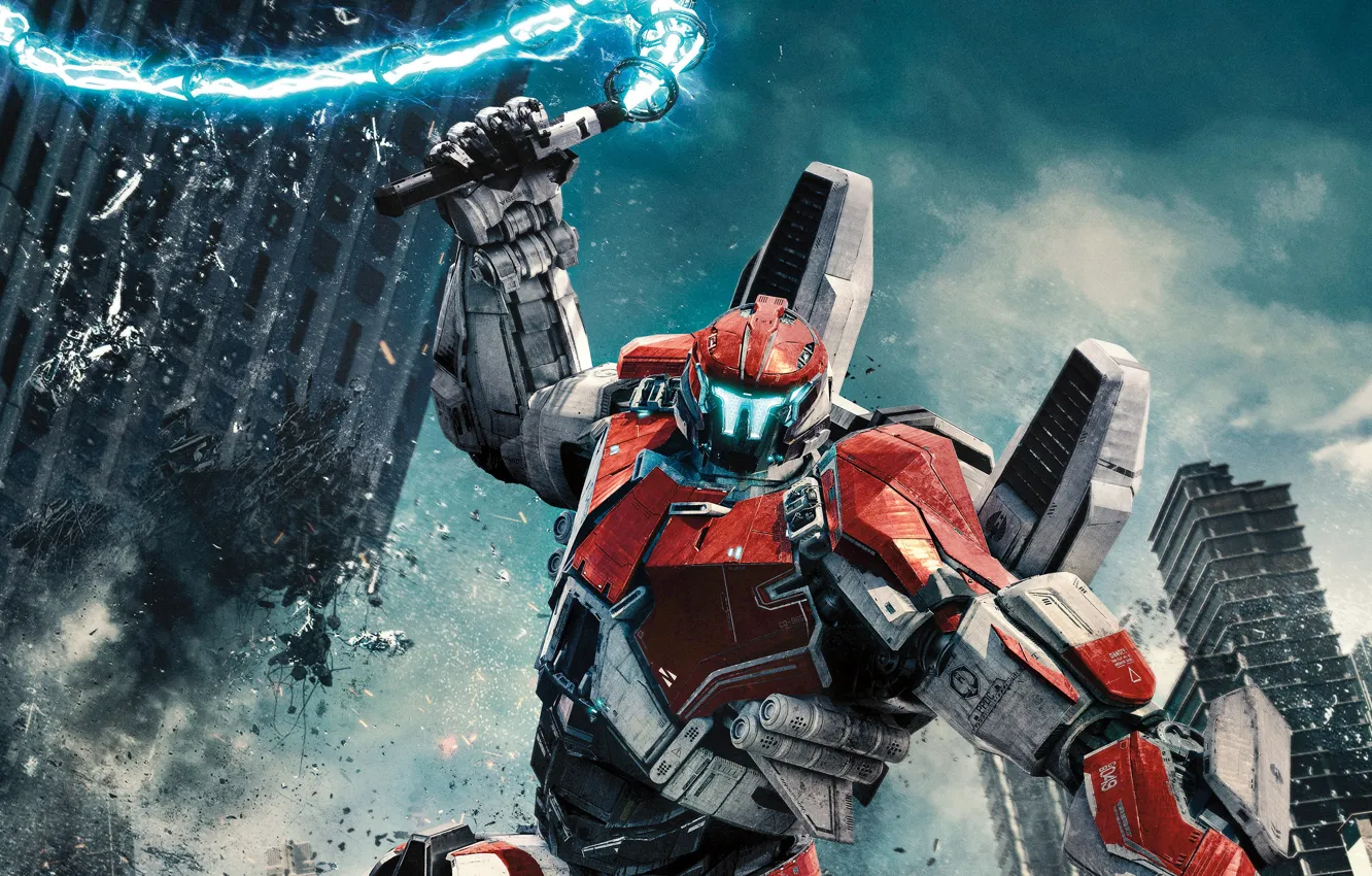 Photo wallpaper Action, fantasy, soldiers, Robots, Legendary Pictures, big, Machine, sci-fi