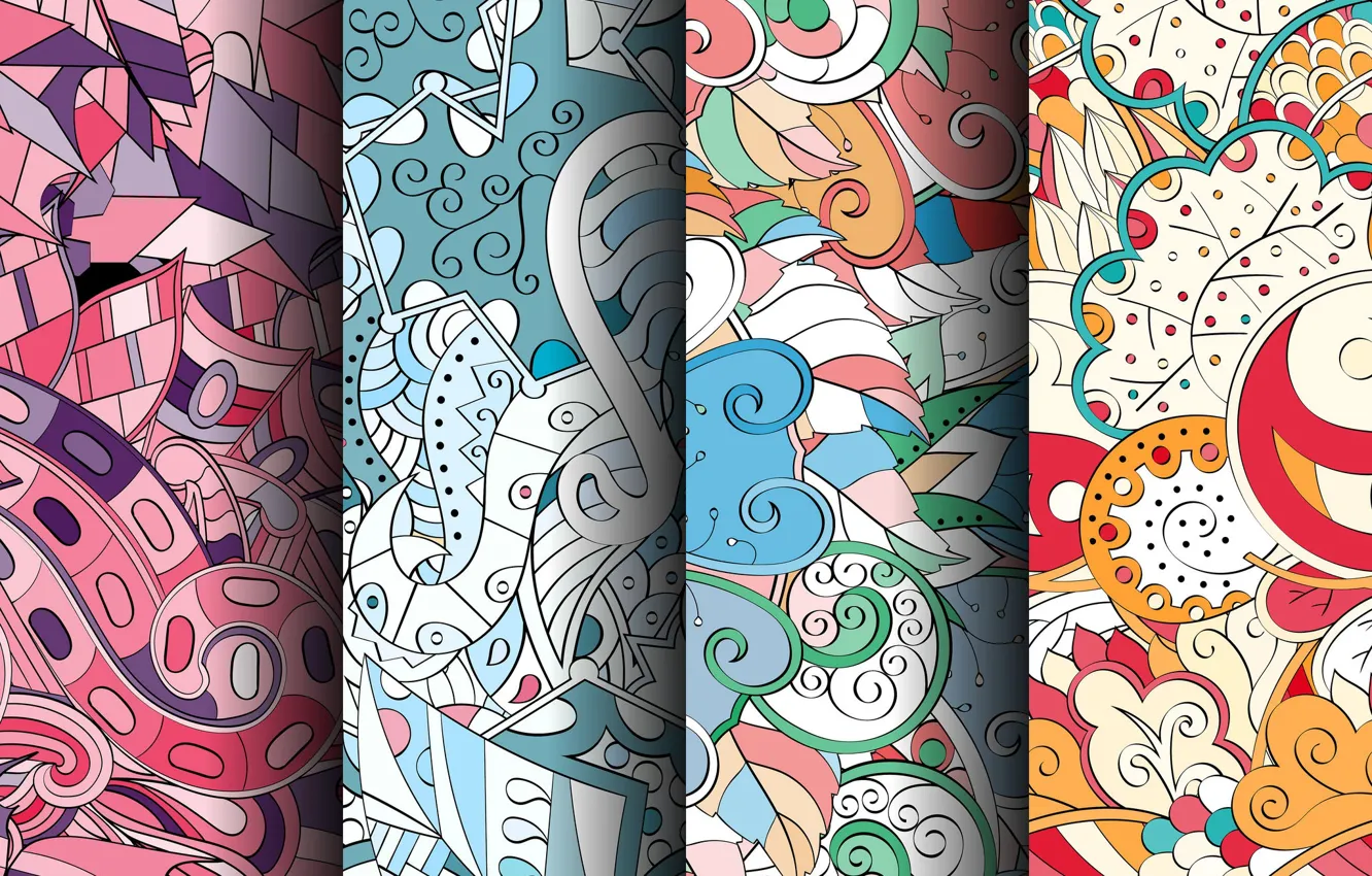 Photo wallpaper background, pattern, colorful, geometry, patterns., seamless