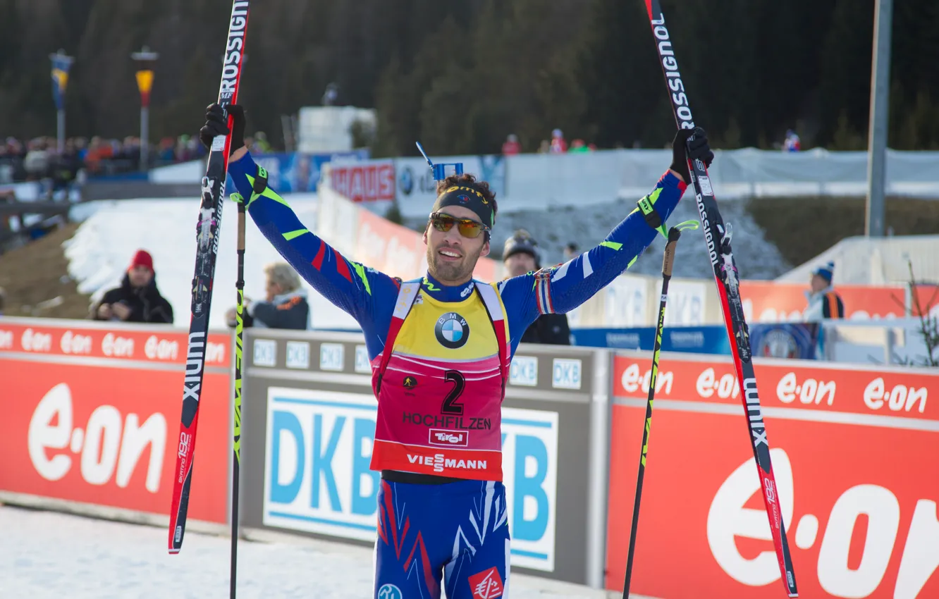 Photo wallpaper stars, victory, star, Martin Fourcade, Martin Fourcade, biathlete, biathlon