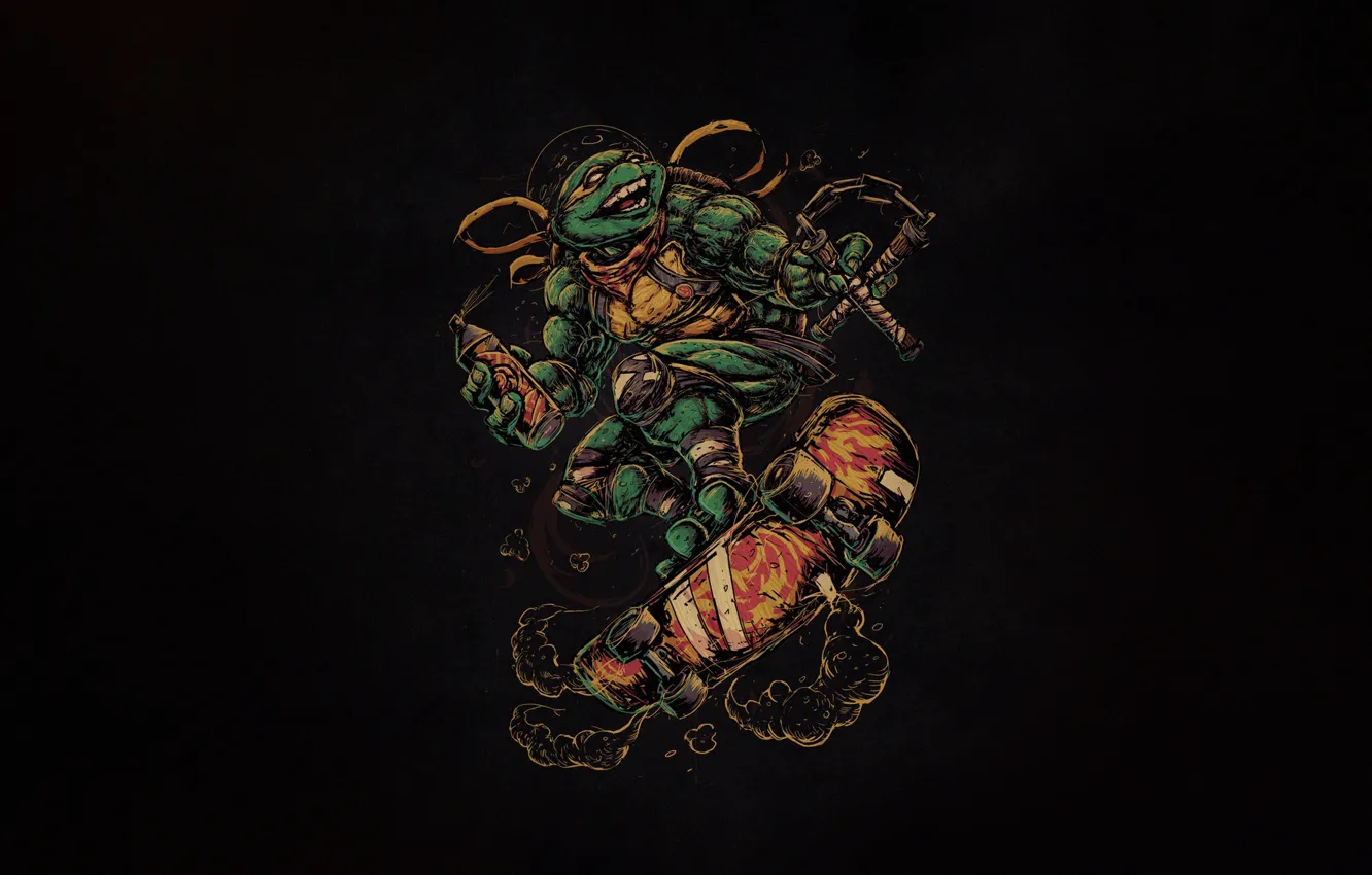 Photo wallpaper style, background, minimalism, Teenage mutant ninja turtles, style, art, TMNT, background