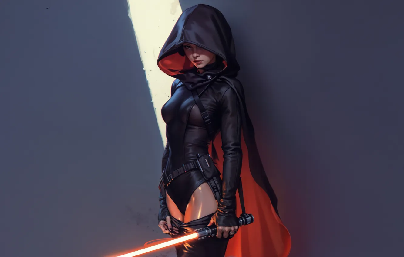Photo wallpaper Star Wars, power, hooded, dark vengeance