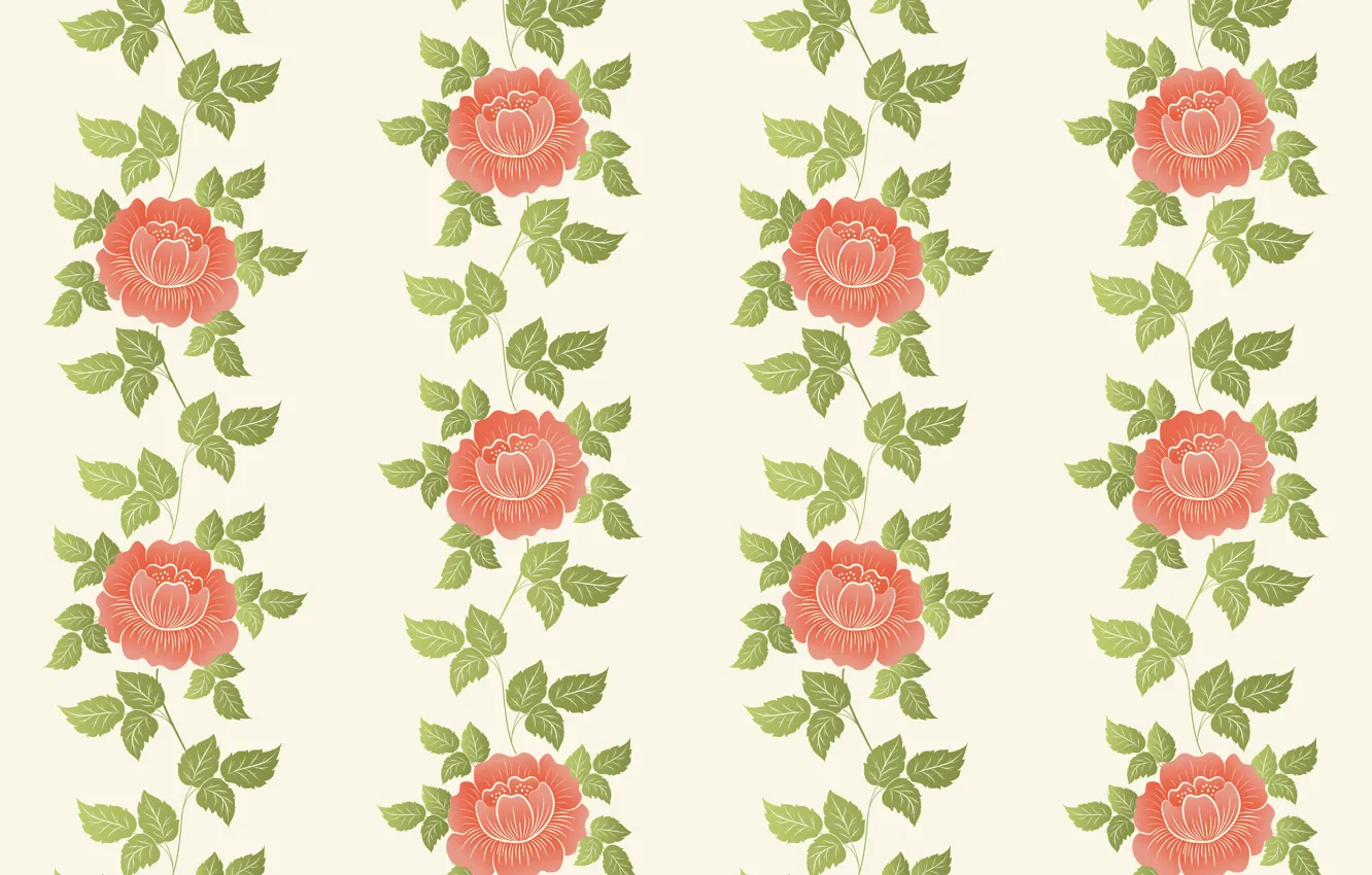 Photo wallpaper flowers, Wallpaper, pattern, vector, texture