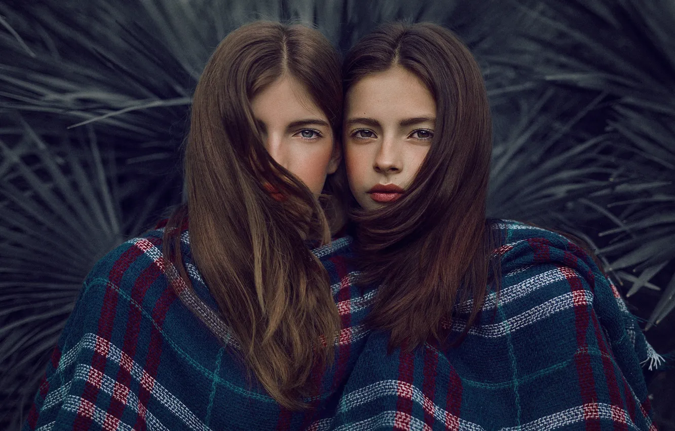 Photo wallpaper look, girl, face, hair