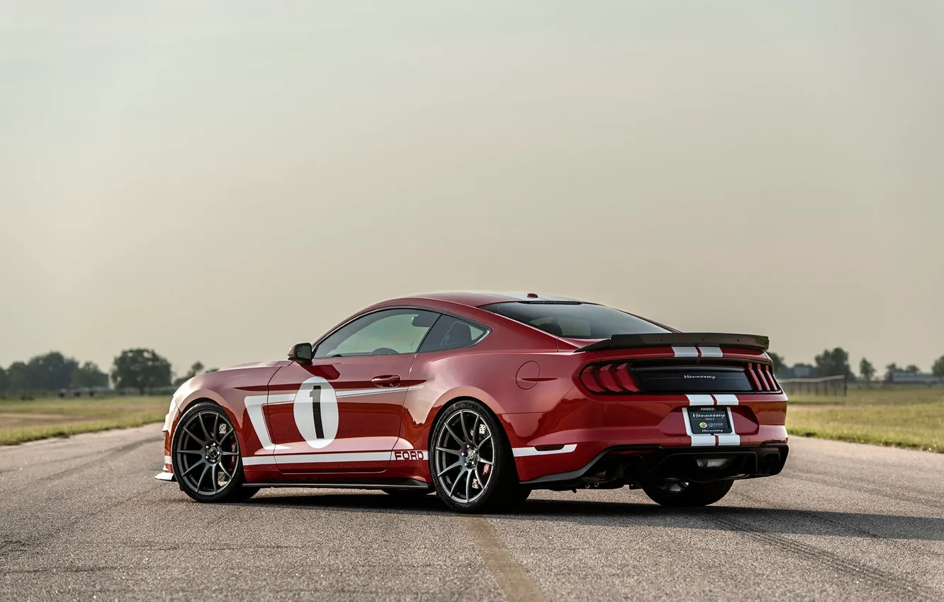 Photo wallpaper Mustang, Ford, red, Hennessey, Hennessey Ford Mustang Heritage Edition