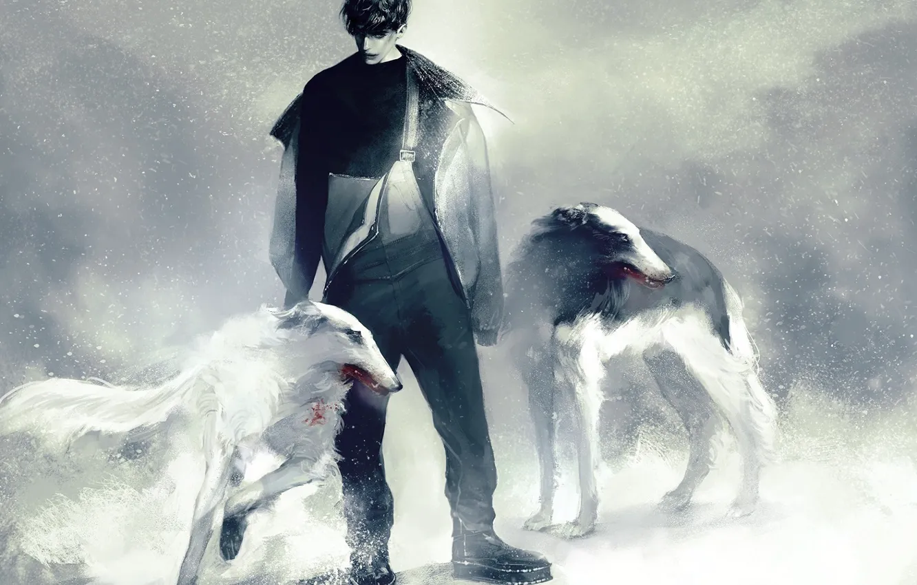 Photo wallpaper cold, blood, the demon, mouth, guy, game, Blizzard, dogs