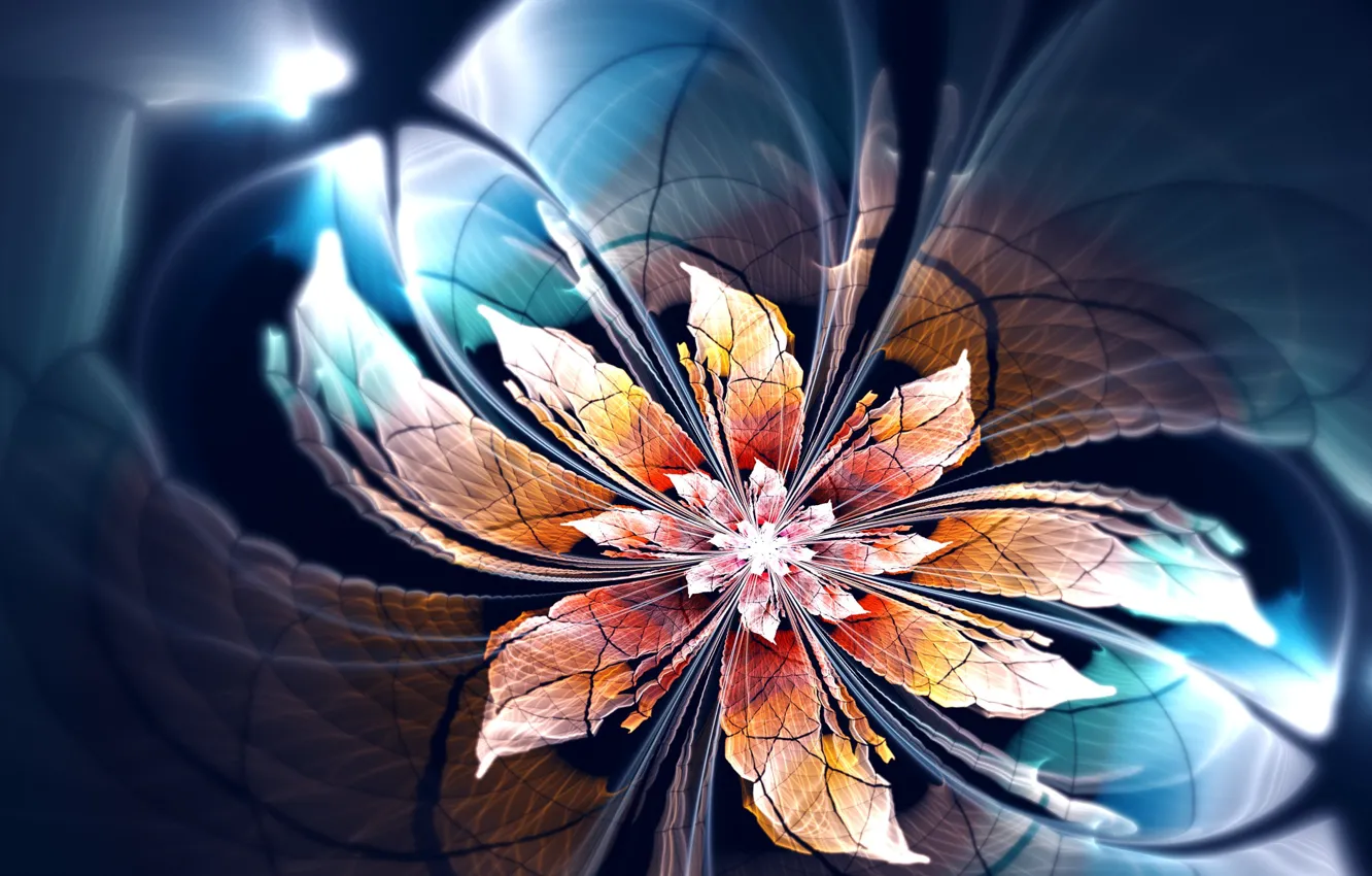 Photo wallpaper flower, abstraction, background, form