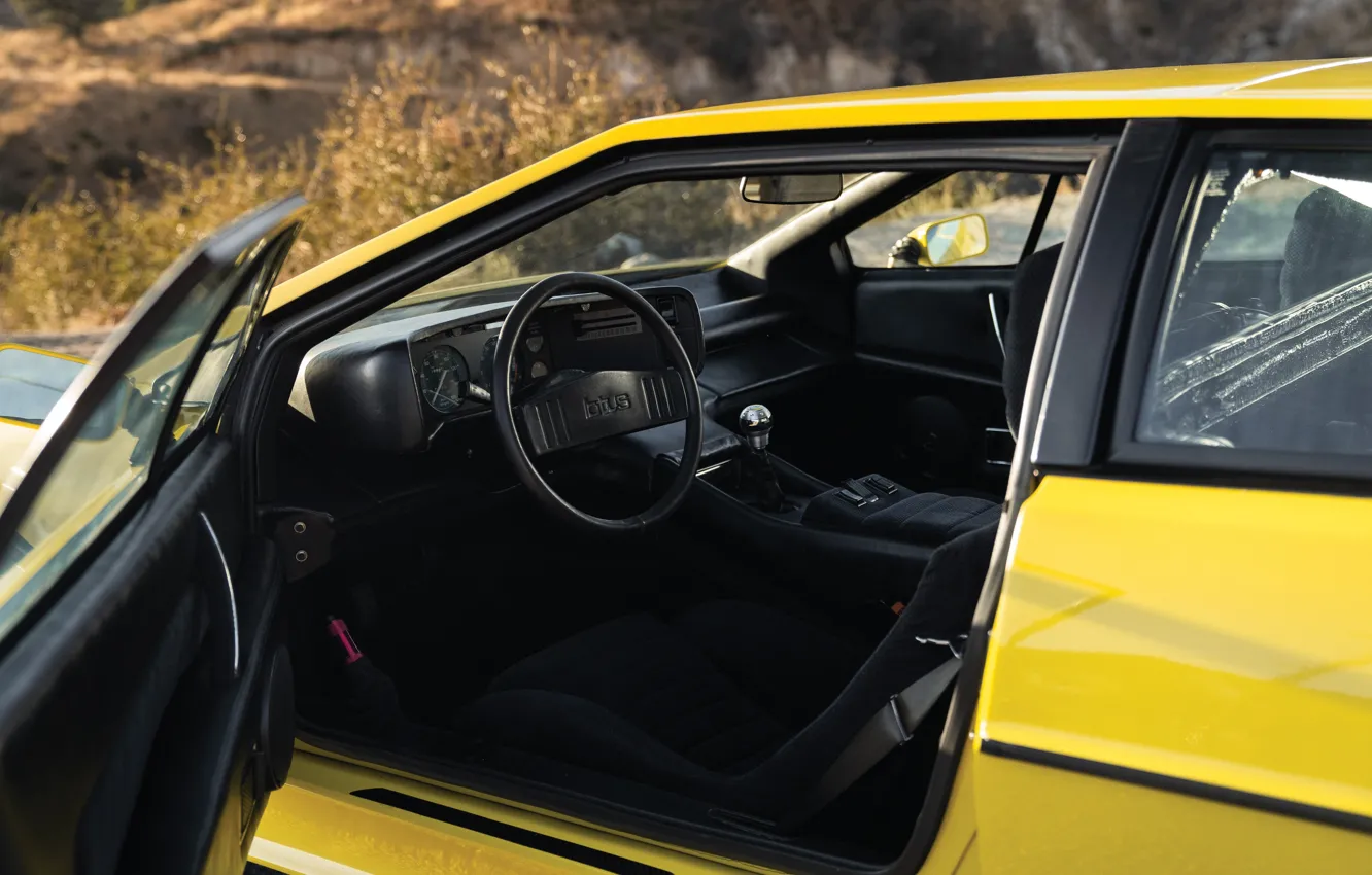 Photo wallpaper Lotus, Esprit, steering wheel, car interior, Lotus Esprit