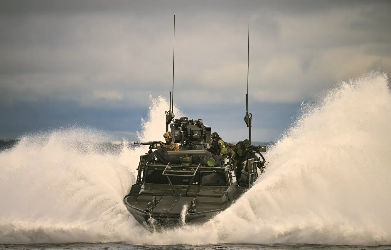 Photo wallpaper Sweden, exercises, anti-sabotage boat