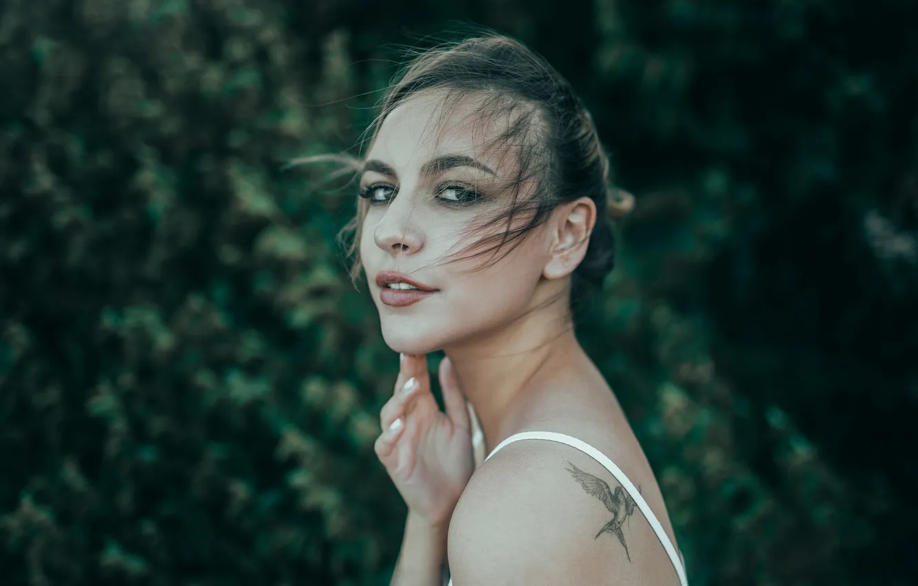 Photo wallpaper look, portrait, tattoo, Roosso Alex