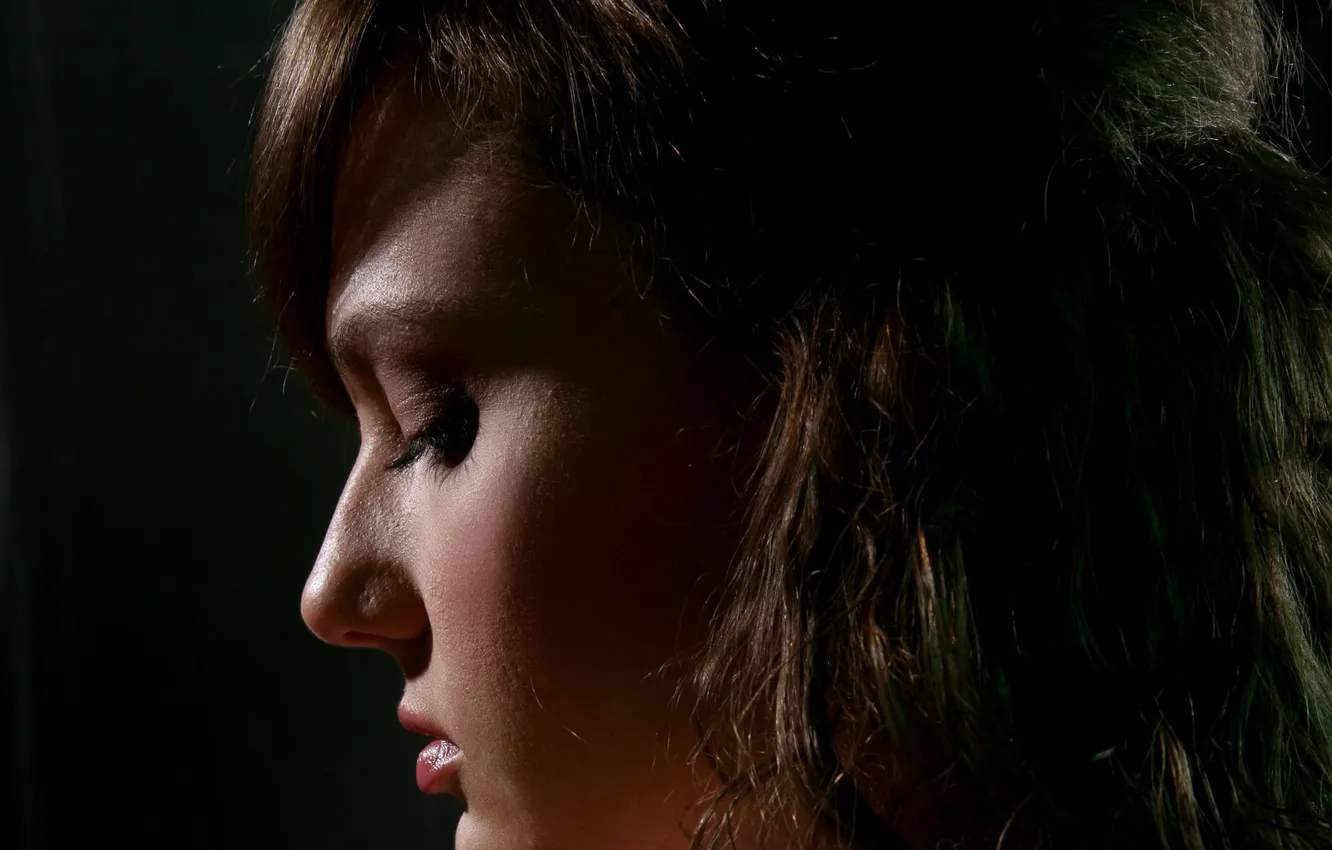 Photo wallpaper girl, face, background, model, hair, Irma D