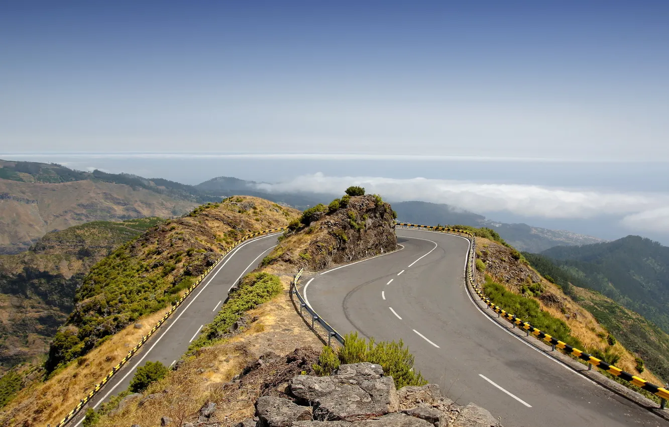 Photo wallpaper road, landscape, nature