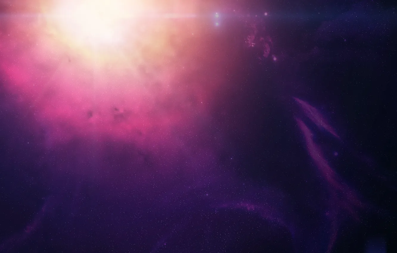 Photo wallpaper stars, flash, galaxy