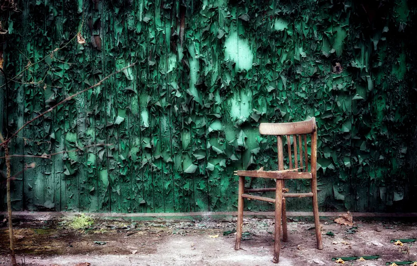 Photo wallpaper room, wall, chair, naturalism