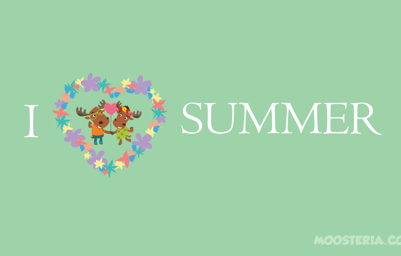 Photo wallpaper summer, love, happy, holidays, funny, happiness, moose, summertime