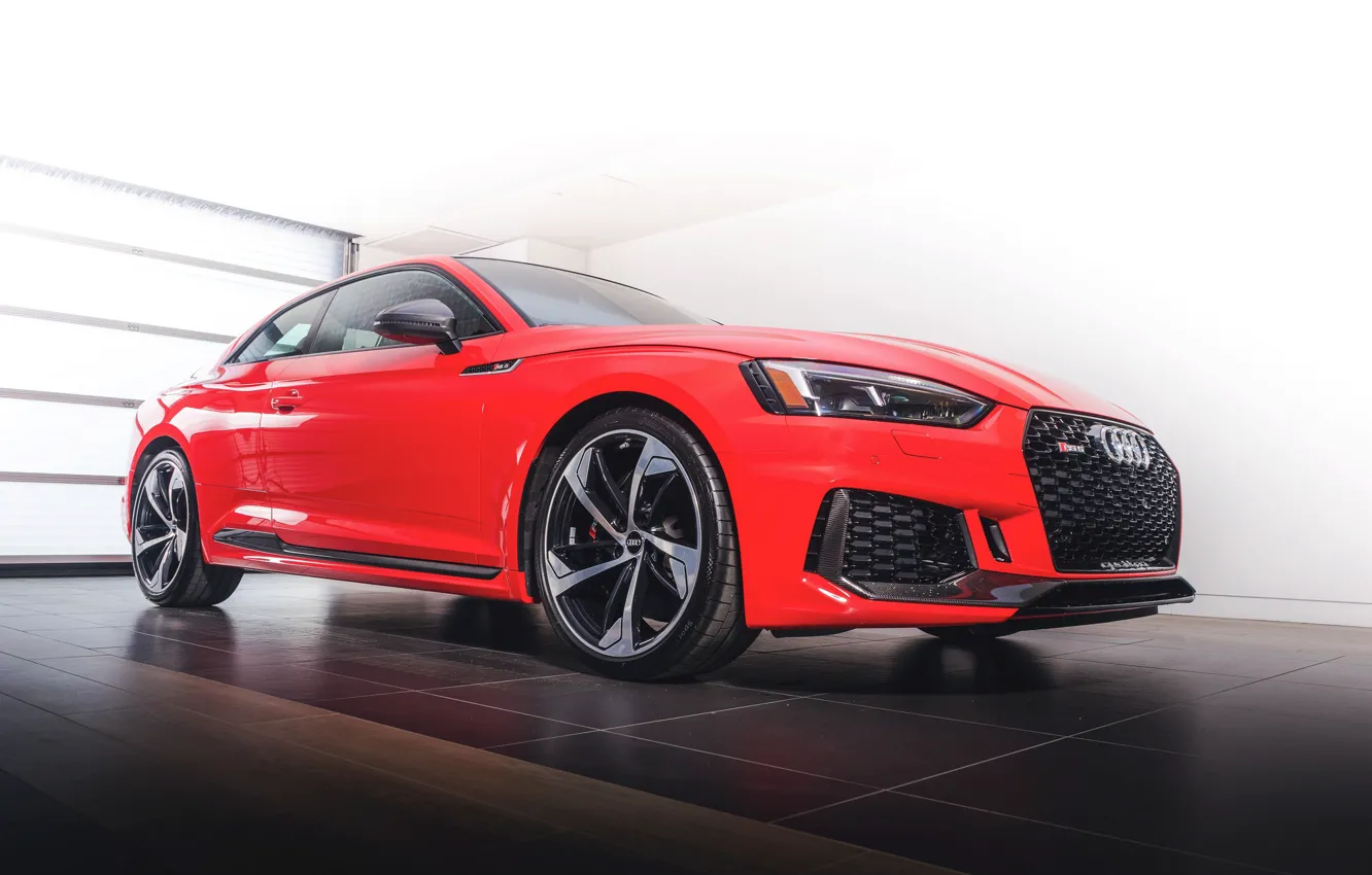 Photo wallpaper Audi, red, RS5, 2018