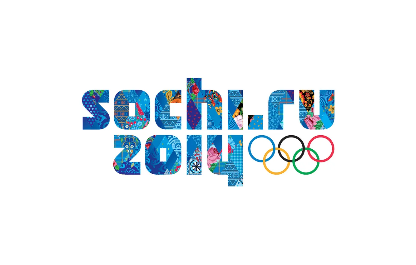 Photo wallpaper style, ring, white background, Russia, Olympic games, The XXII Winter Olympic Games, Sochi 2014, sochi …
