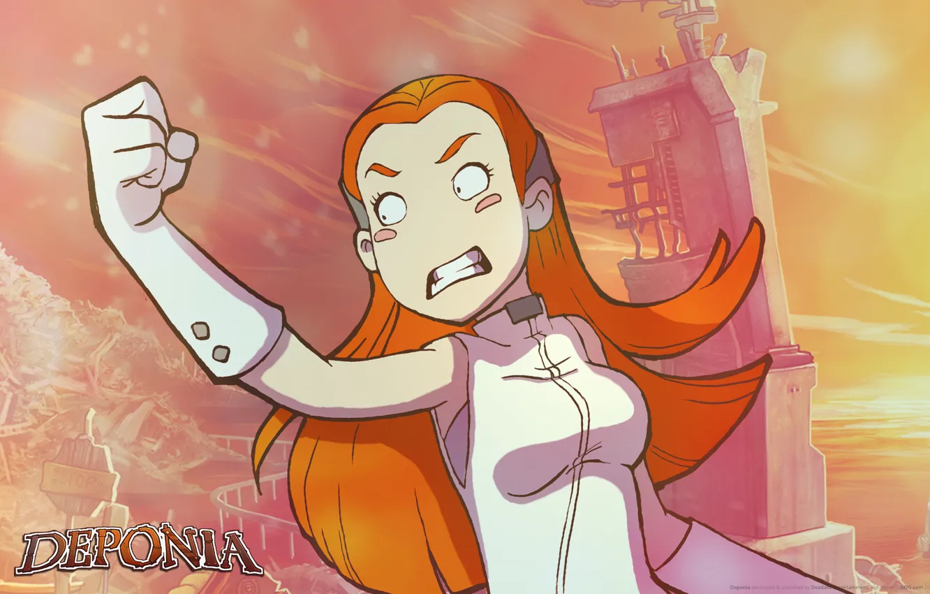 Photo wallpaper anger, the threat, deponia, Deponia, Goal