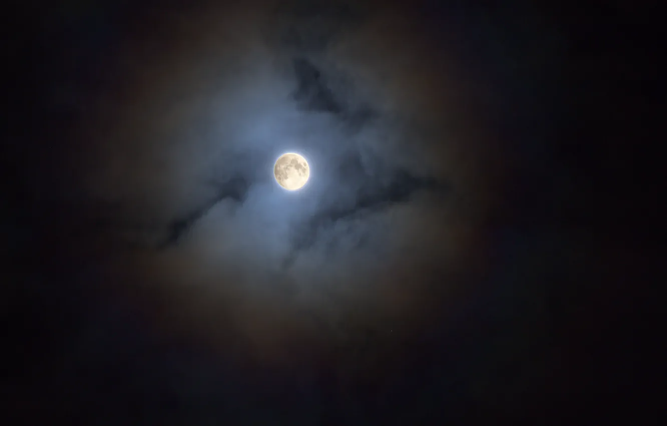 Photo wallpaper the sky, clouds, night, nature, the moon, Stan