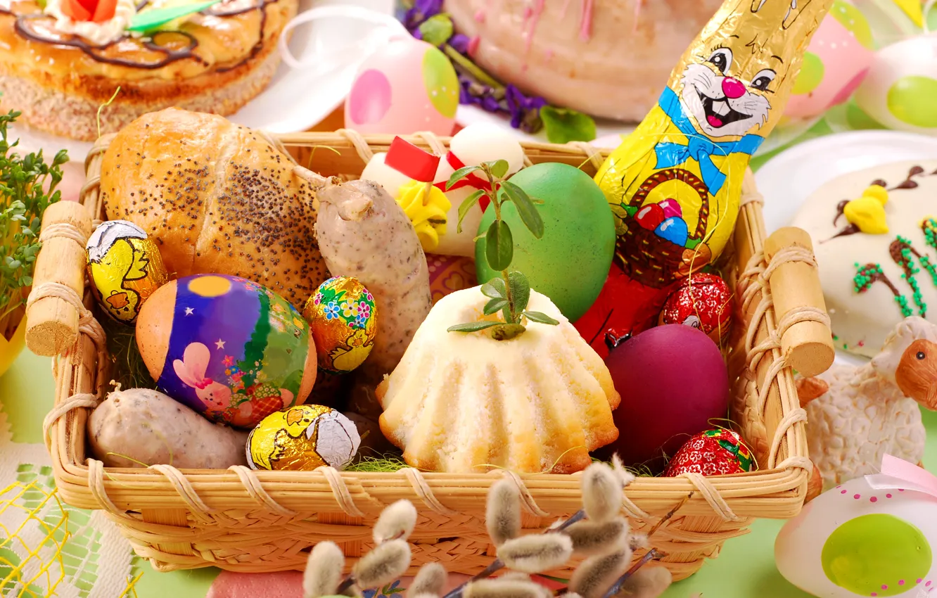 Photo wallpaper eggs, Easter, Easter eggs