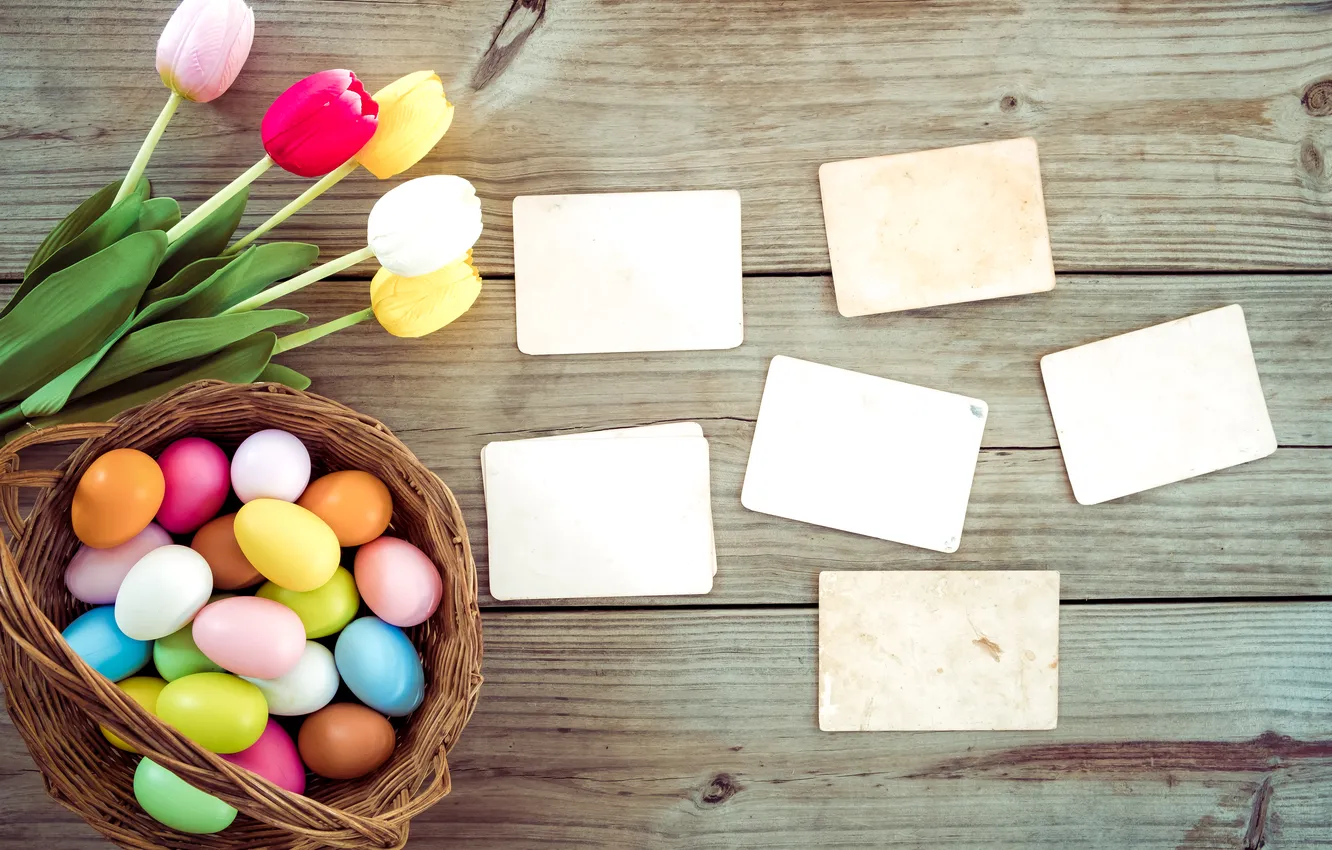 Photo wallpaper flowers, eggs, spring, colorful, Easter, flowers, spring, Easter