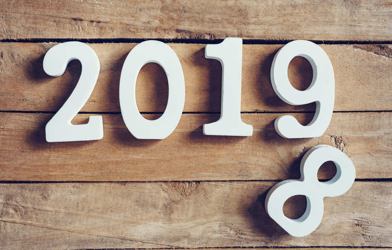 Photo wallpaper winter, trees, snowflakes, Board, new year, wood, winter, background