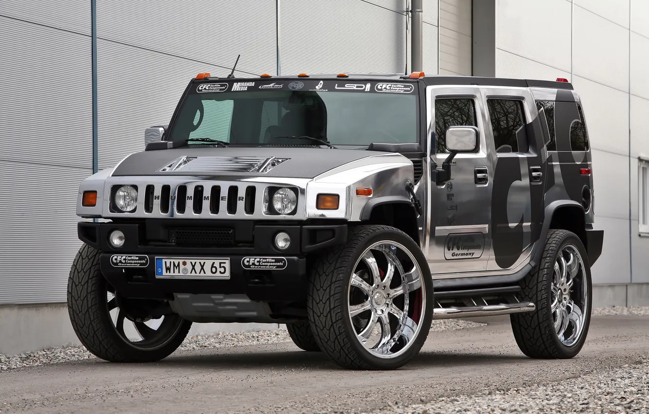 Photo wallpaper Wallpaper, hammer, jeep, drives, Hummer, nizkoprofilnom rubber
