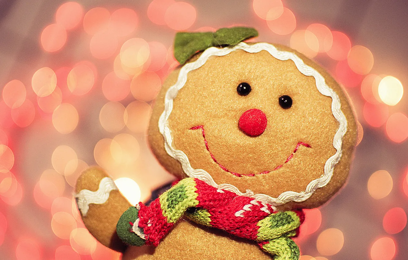 Photo wallpaper decoration, holiday, new year, Christmas, bokeh