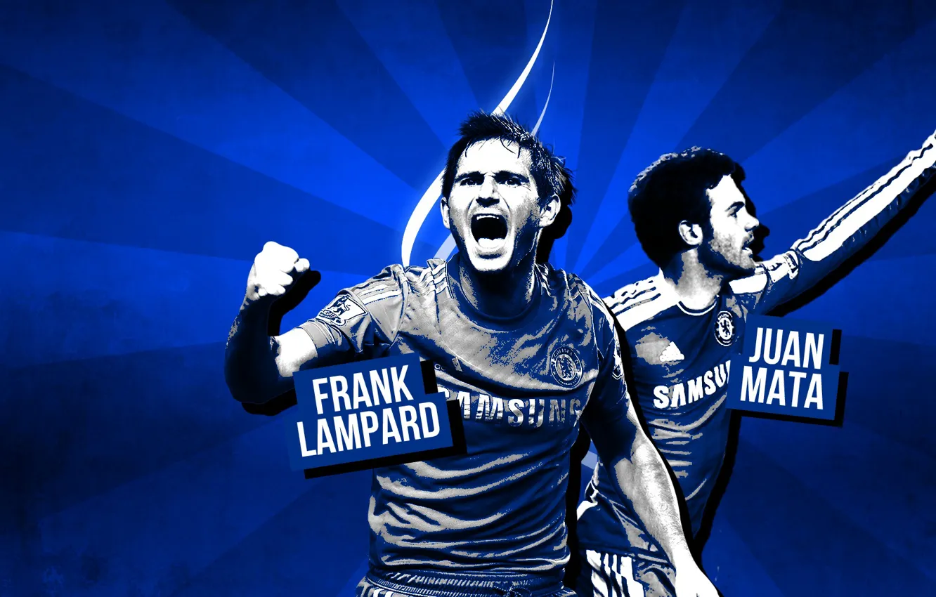 Photo wallpaper Blues, Frank Lampard, Chelsea FC, FC Chelsea, Juan Mata
