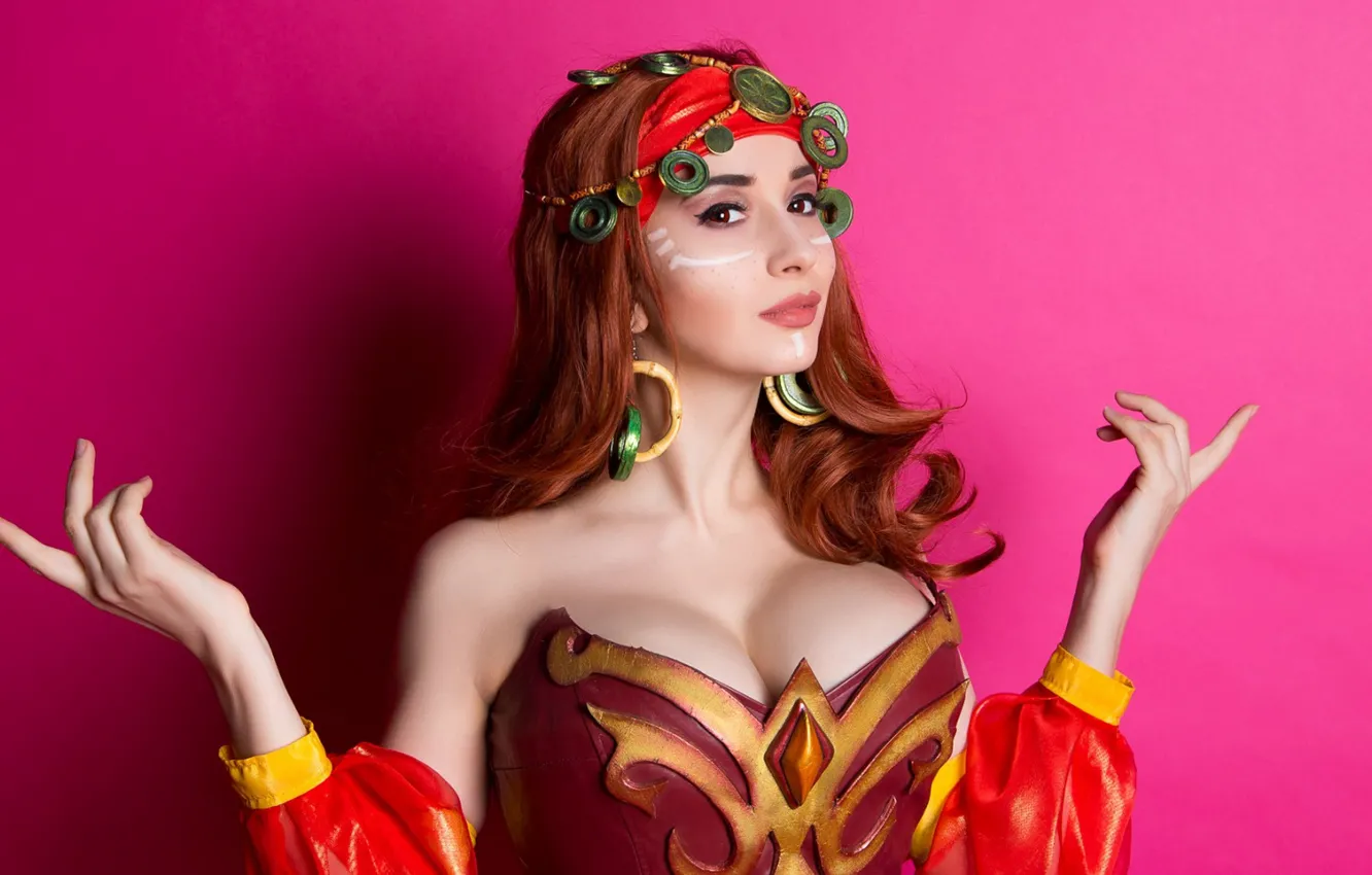 Photo wallpaper girl, makeup, cosplay