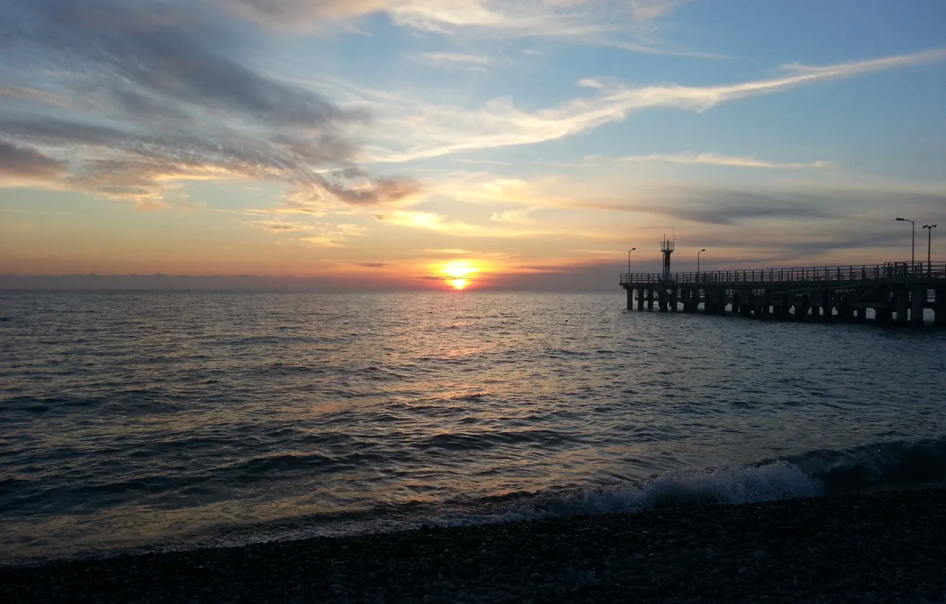 Photo wallpaper sea, beach, stay, resort, Sochi, Dagomys