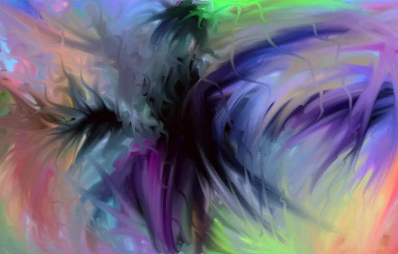 Photo wallpaper light, pattern, smoke, color, gas, fractal