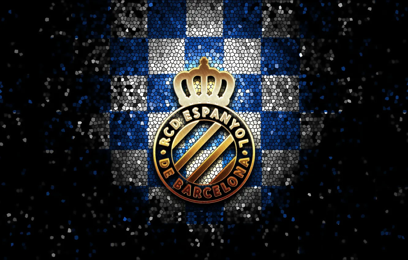 Photo wallpaper wallpaper, sport, logo, football, La Liga, glitter, checkered, Spanish
