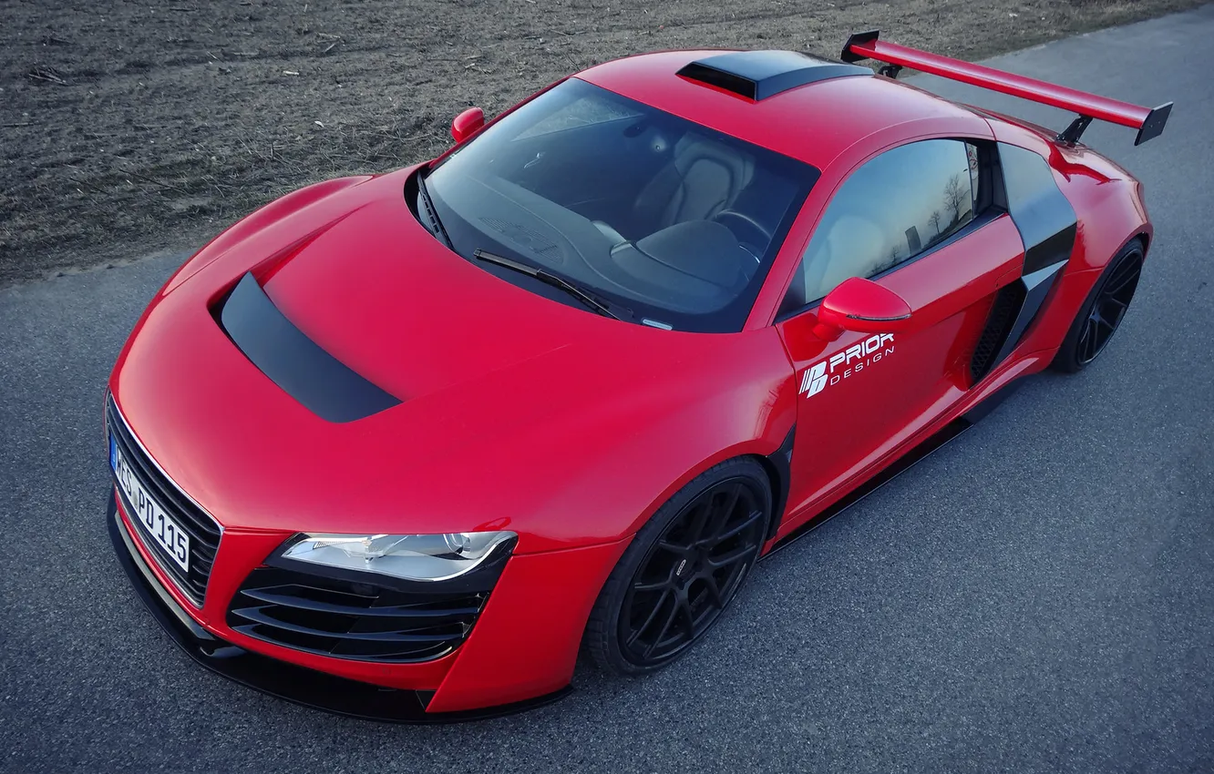 Photo wallpaper machine, asphalt, Audi, Audi, The hood, supercar, GT850, Prior-Design