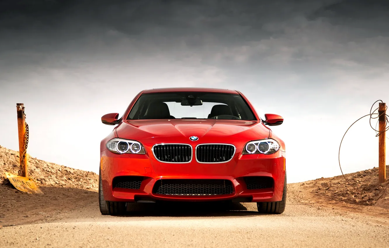 Photo wallpaper Red, Desert, Red, Car, Car, Bmw, Wallpapers, F10