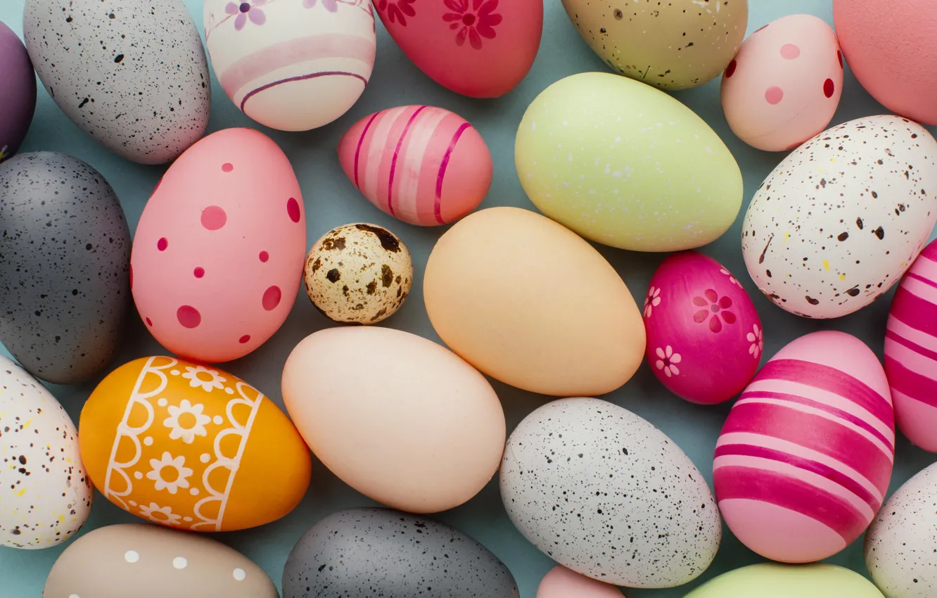 Photo wallpaper eggs, spring, colorful, Easter, happy, spring, Easter, eggs