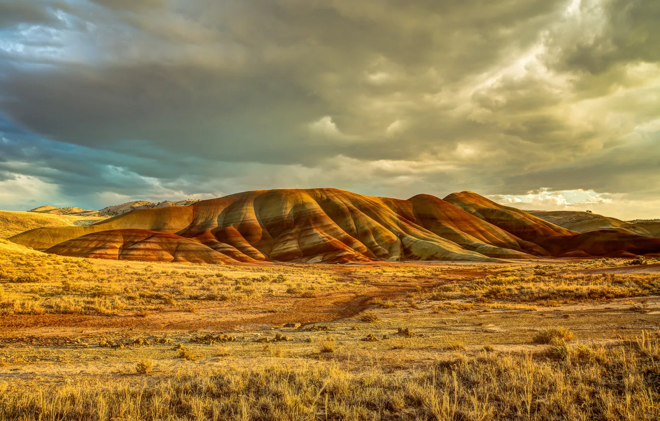 Photo wallpaper USA, Central Oregon, John Day Fossil Beds National Monument