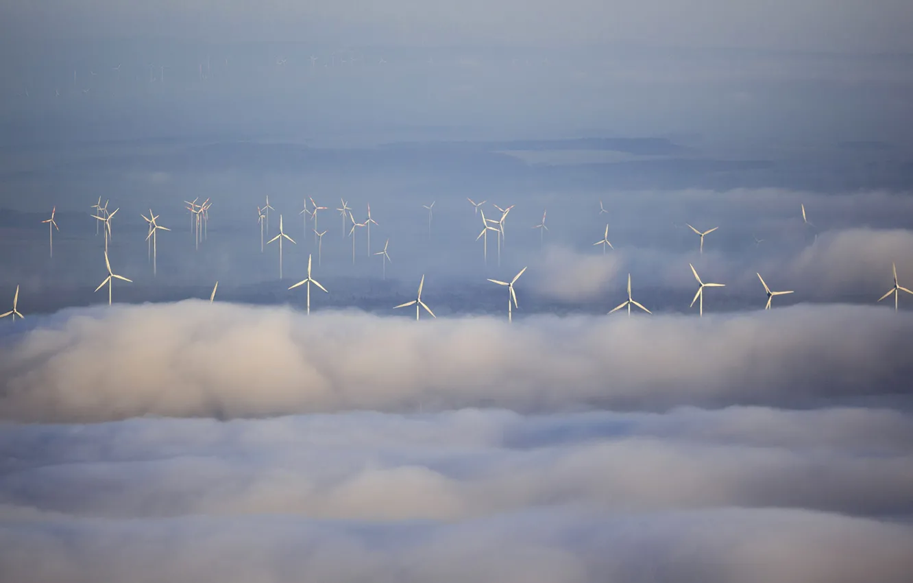 Photo wallpaper clouds, Germany, Electromechanical, North Rhine-Westphalia, Marsberg, Sauerland
