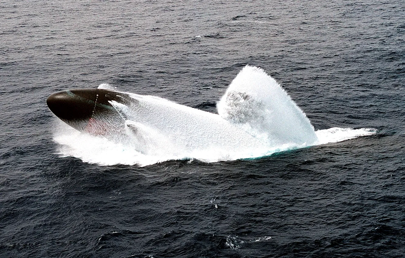 Photo wallpaper sea, wave, ascent, Los Angeles, multipurpose, atomic, US NAVY, u of ladoke