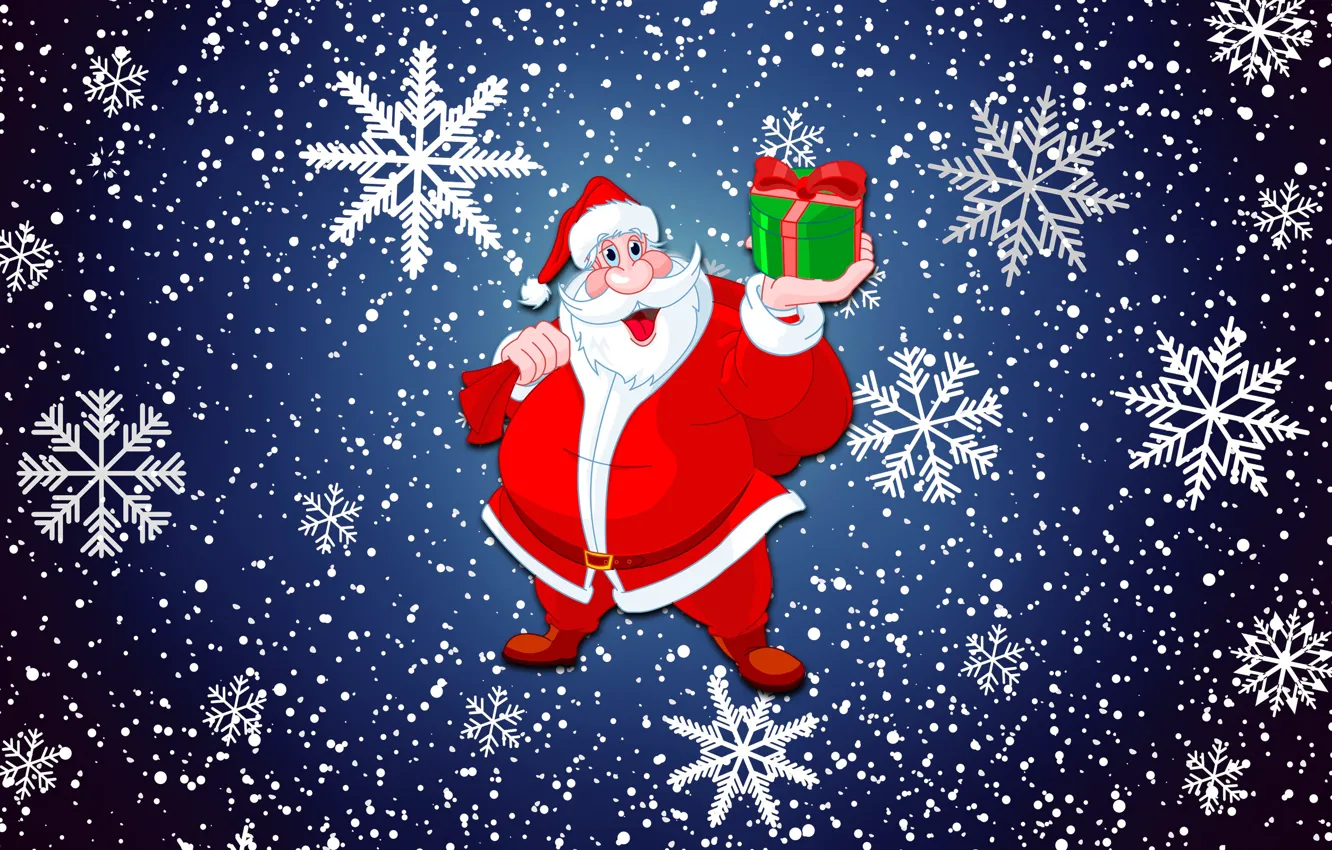 Photo wallpaper winter, snow, background, mood, holiday, gift, new year, minimalism