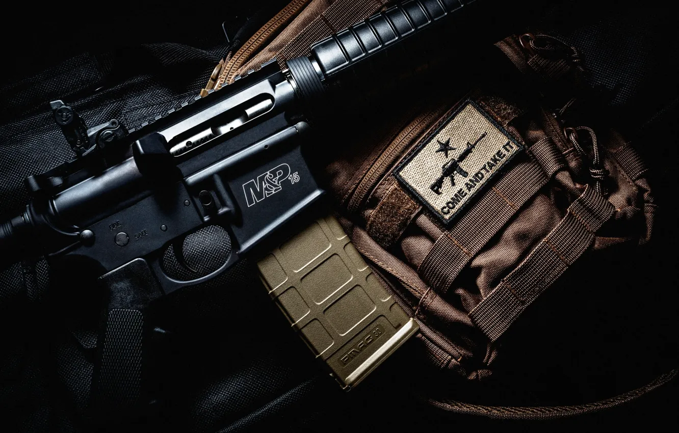 Photo wallpaper macro, weapons, background