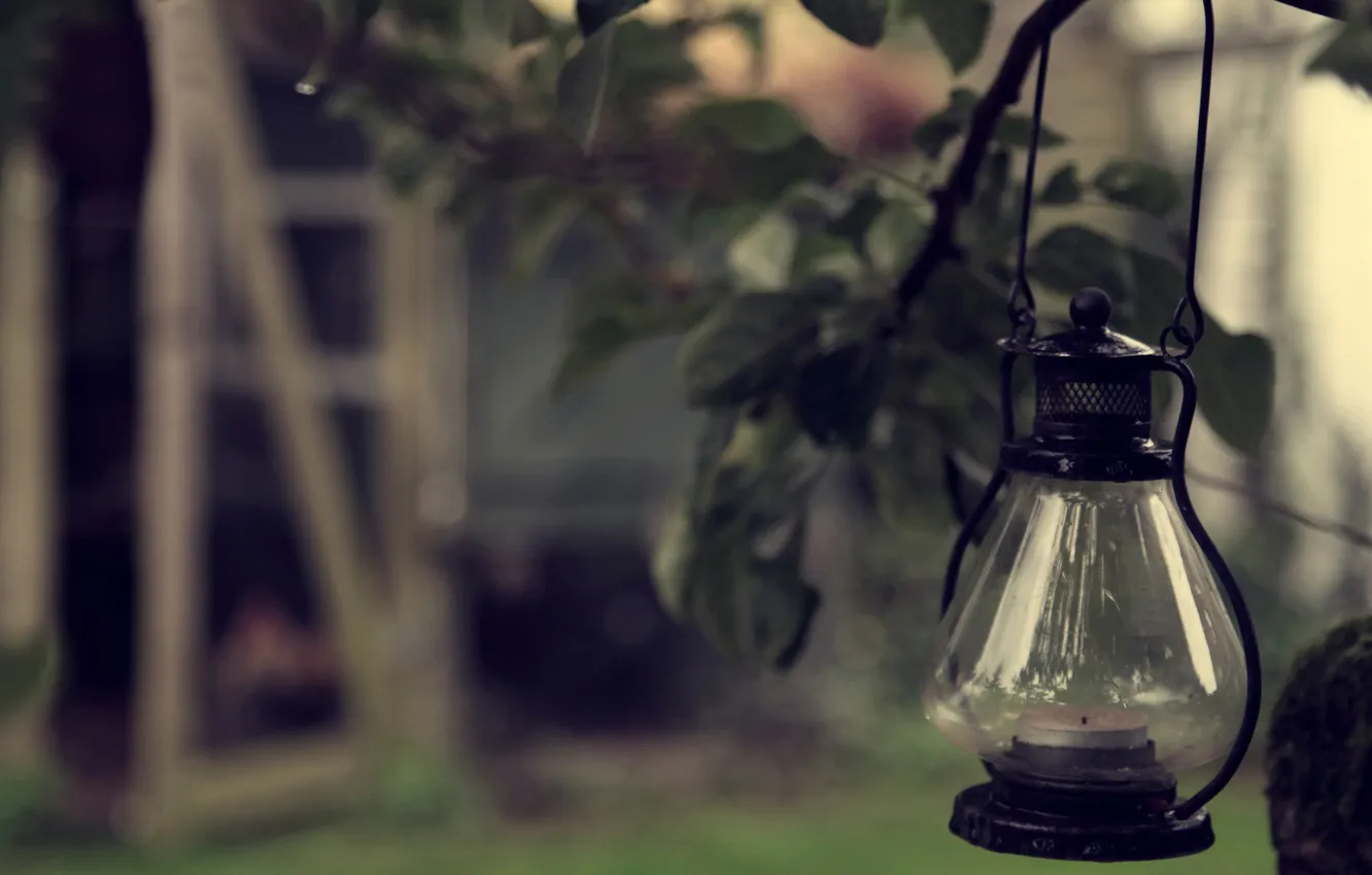 Photo wallpaper glass, lamp, candles, lights, the candle maker