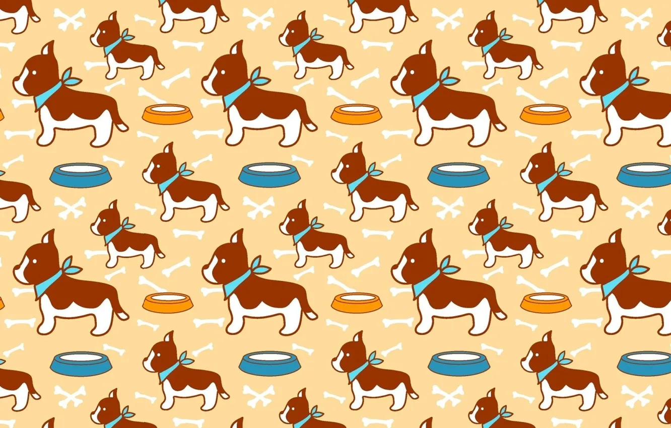 Photo wallpaper background, dog, texture, children's. art